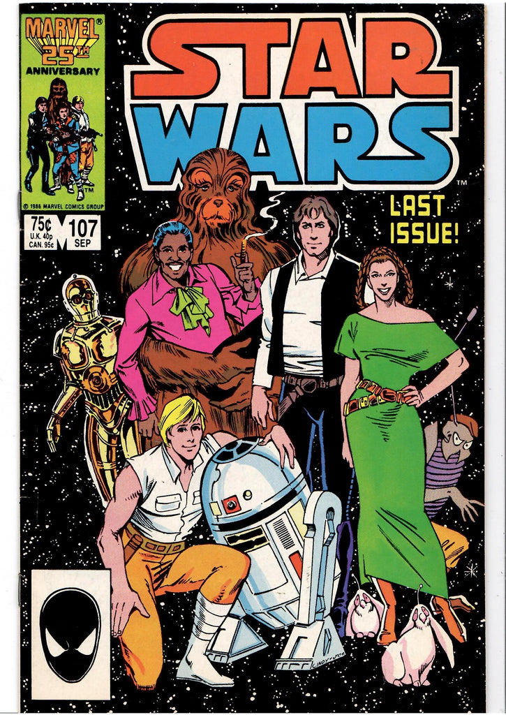 Star Wars #107 (1986) rare last Marvel issue Very Fine