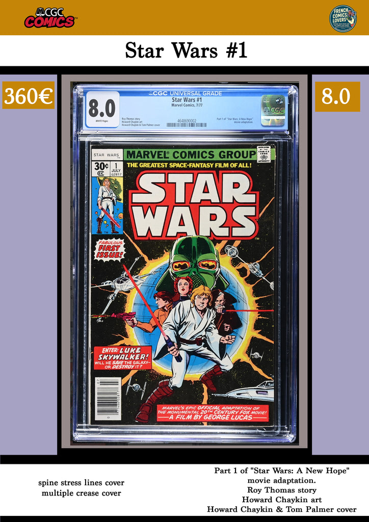 Star Wars #1 (1977) A new Hope CGC 8.0
