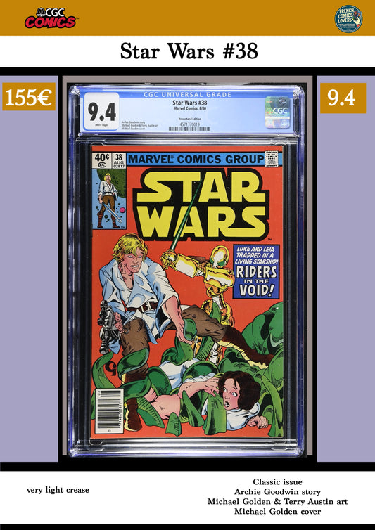 Star Wars #38 (1980) Classic story CGC9.4 Newstand