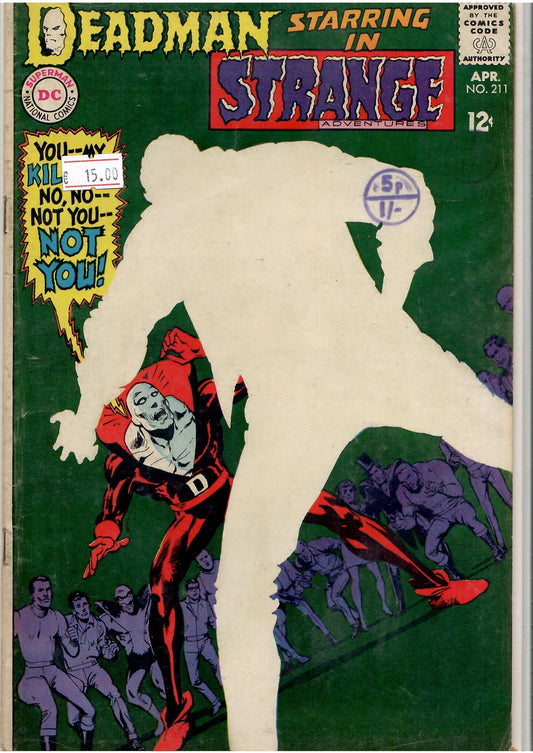 Strange Adventures #211 (1968) Deadman Neal Adams art G+