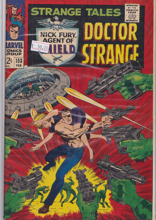 Strange Tales #153 (1967) Shield + Dr Strange Steranko  Very Fine