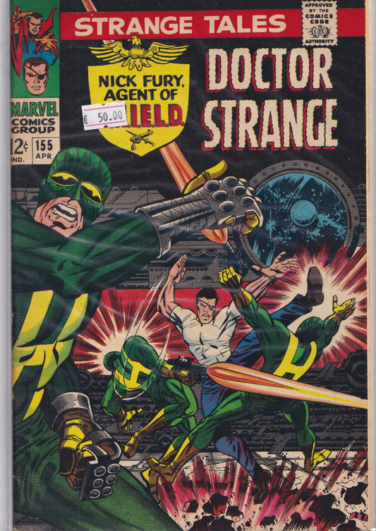Strange Tales #155 (1967) Shield + Dr Strange Steranko  Very Fine