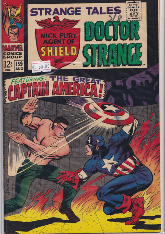 Strange Tales #159 (1967) Shield + Dr Strange Steranko  Very Fine