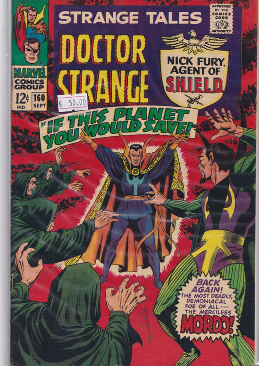 Strange Tales #160 (1967) Shield + Dr Strange Steranko  Very Fine