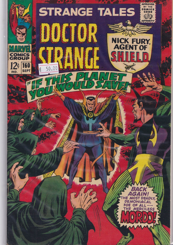 Strange Tales #160 (1967) Shield + Dr Strange Steranko  Very Fine