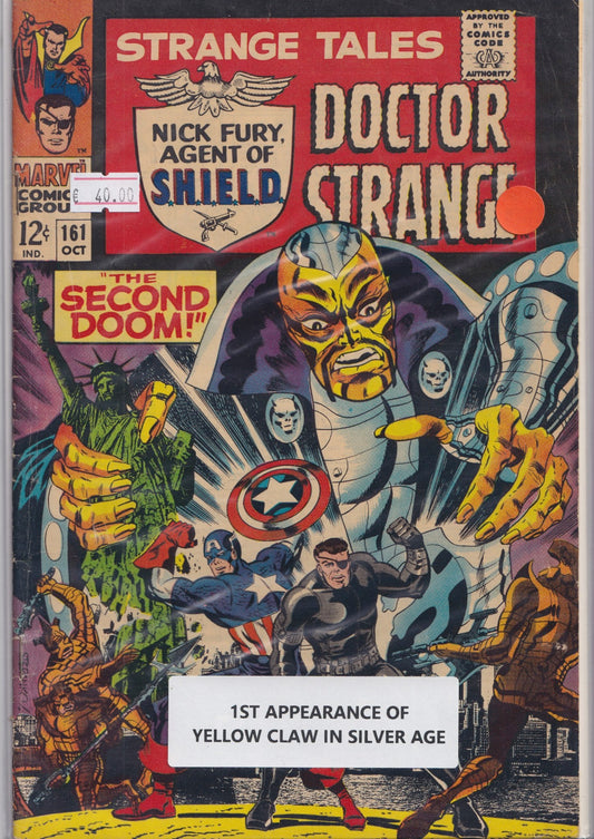 Strange Tales #161 (1967) Shield + Dr Strange Steranko  Fine