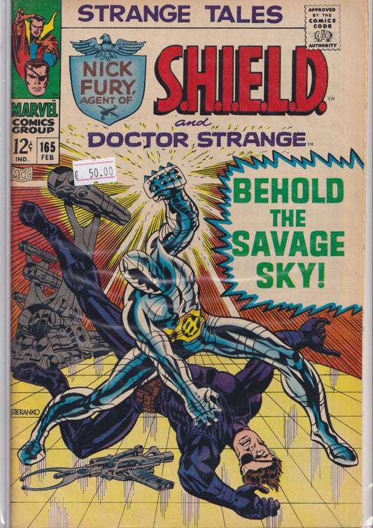 Strange Tales #165 (1968) Shield + Dr Strange Steranko  Very Fine