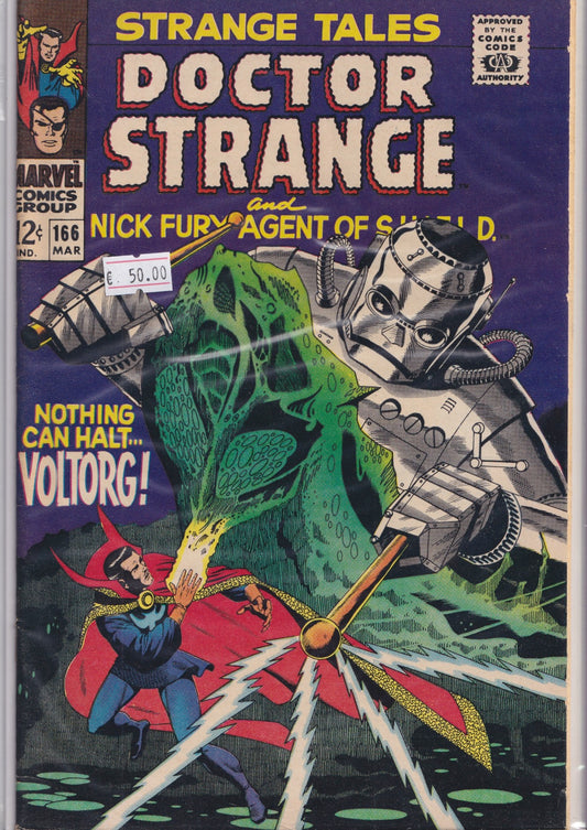 Strange Tales #166 (1968) Shield + Dr Strange Steranko  Very Fine