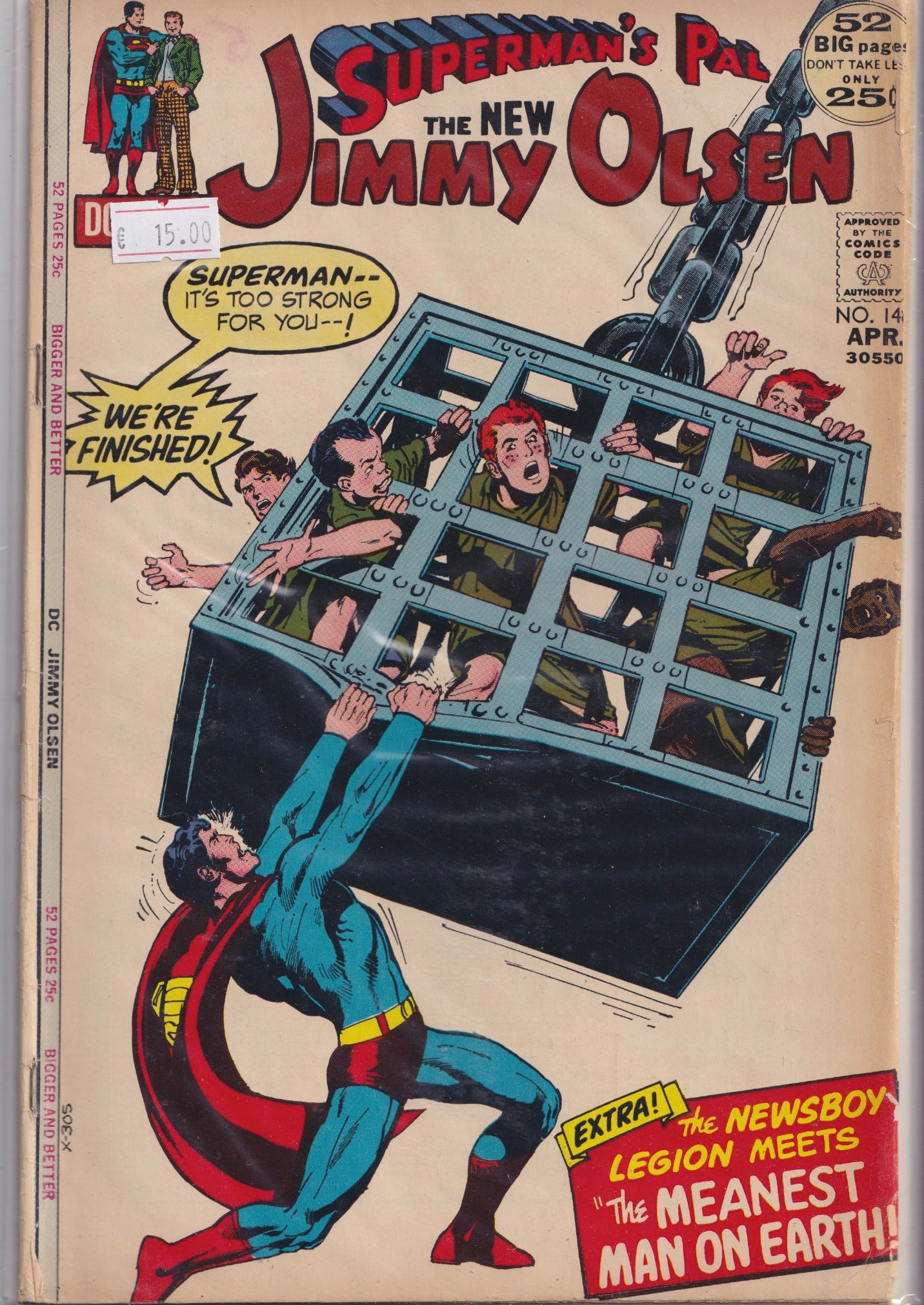 Superman's Pal Jimmy Olsen #148  (1972) Kirby 4 world  Fine -