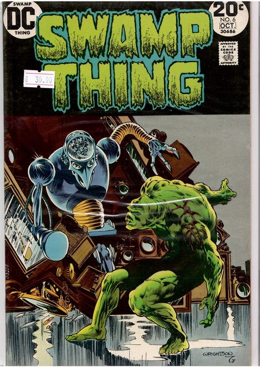 Swamp Thing #6 (1973) Classic Wrightson art  Very Fine