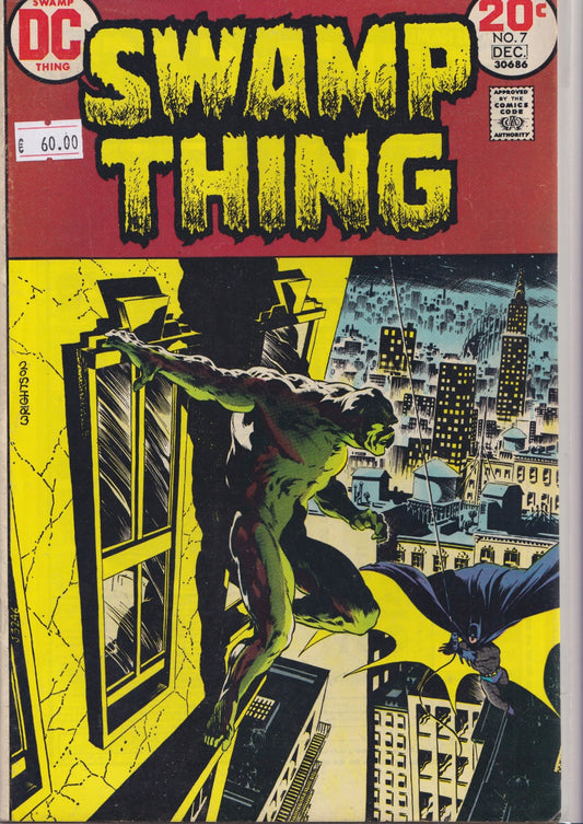 Swamp Thing #7 (1973) Classic Wrightson Batman Very Fine -