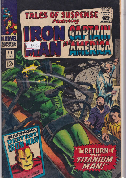 Tales of Suspense #81 (1966) Captain America /Iron Man Fine+