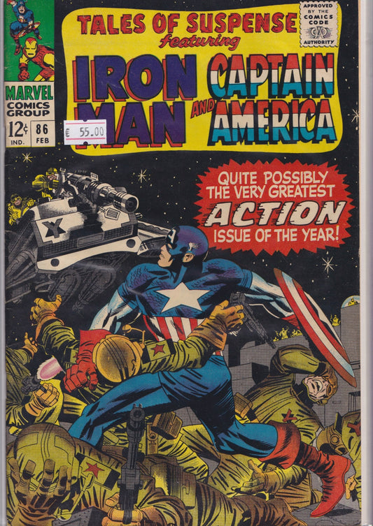 Tales of Suspense #86 (1967) Captain America /Iron Man Fine+