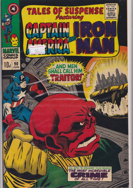 Tales of Suspense #90 (1967) Captain America /Iron Man Fine+