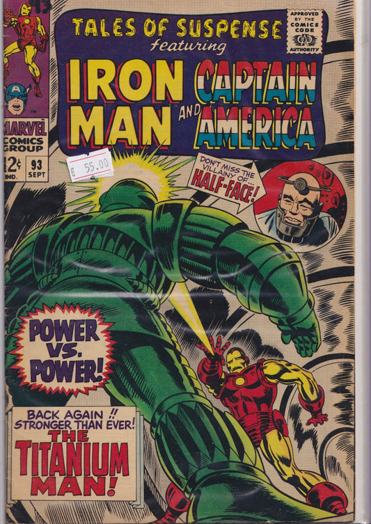 Tales of Suspense #93 (1967) Captain America /Iron Man Fine+ (Copie)