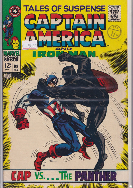 Tales of Suspense #98 (1968) Captain America /Iron Man Fine+