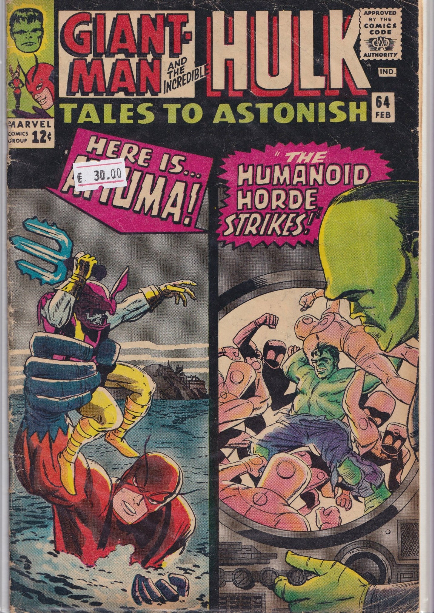 Tales to Astonish #64 (1965) Giant Man/Hulk VG-