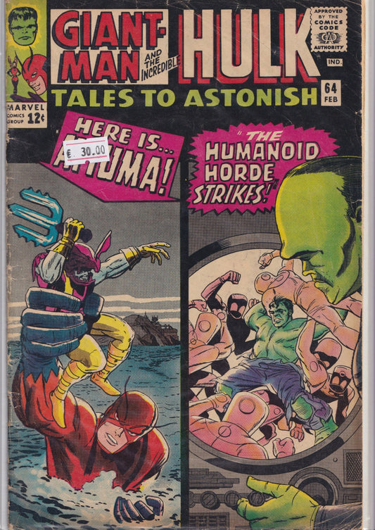 Tales to Astonish #64 (1965) Giant Man/Hulk VG-