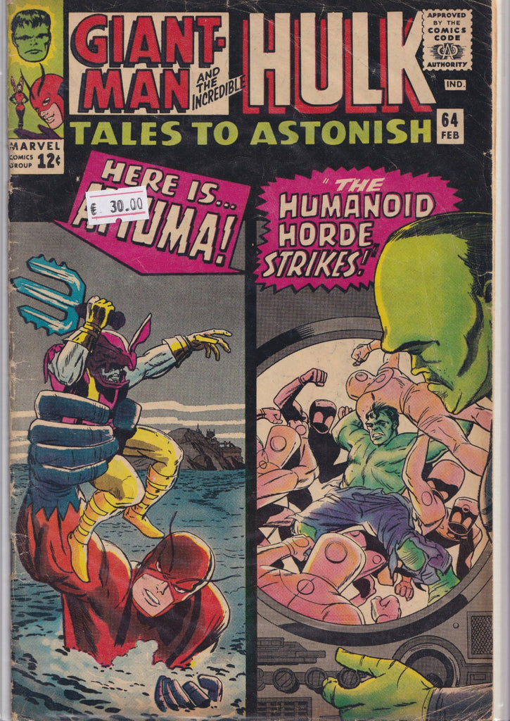 Tales to Astonish #64 (1965) Giant Man/Hulk VG-