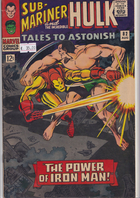 Tales to Astonish #82 (1966) Sub Mariner Hulk  Kirby Fine +