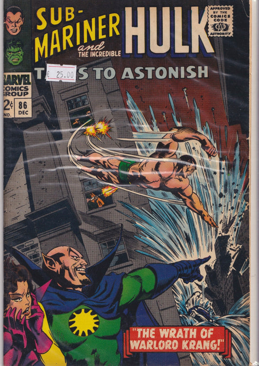 Tales to Astonish #86 (1967) Sub Mariner Hulk Fine +