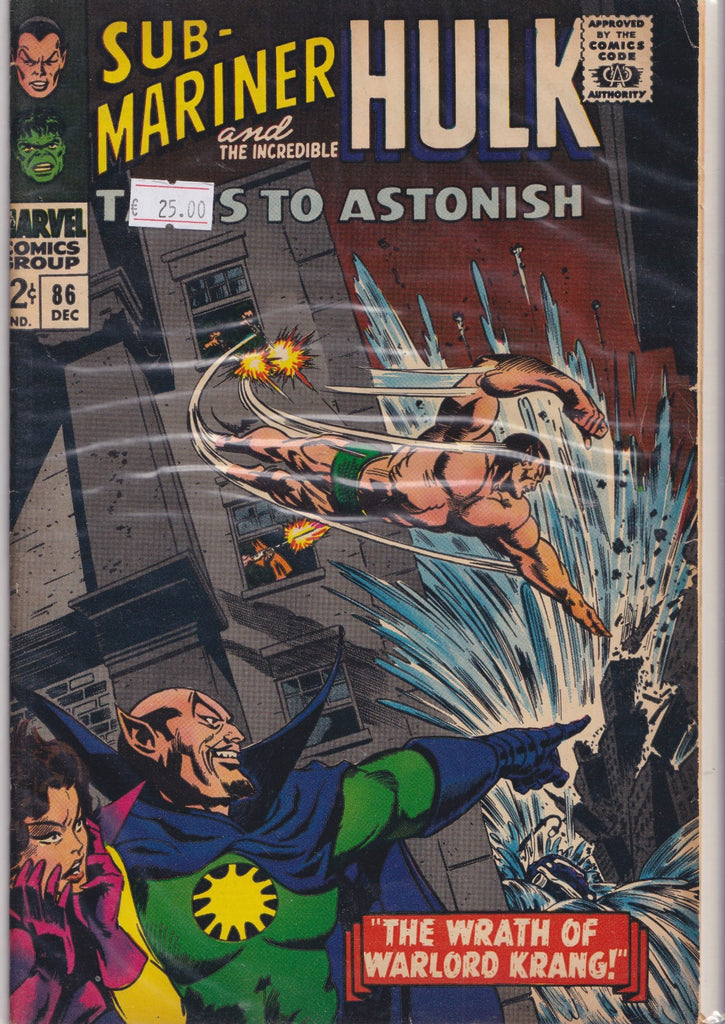 Tales to Astonish #86 (1967) Sub Mariner Hulk Fine +