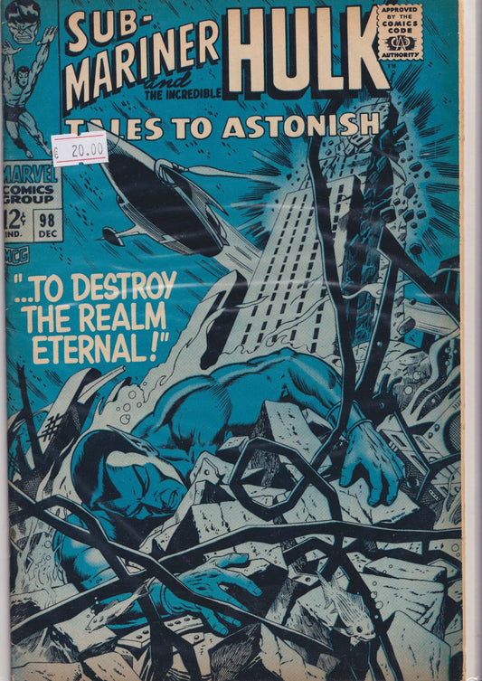 Tales to Astonish #98 (1967) Sub Mariner Hulk  Fine +