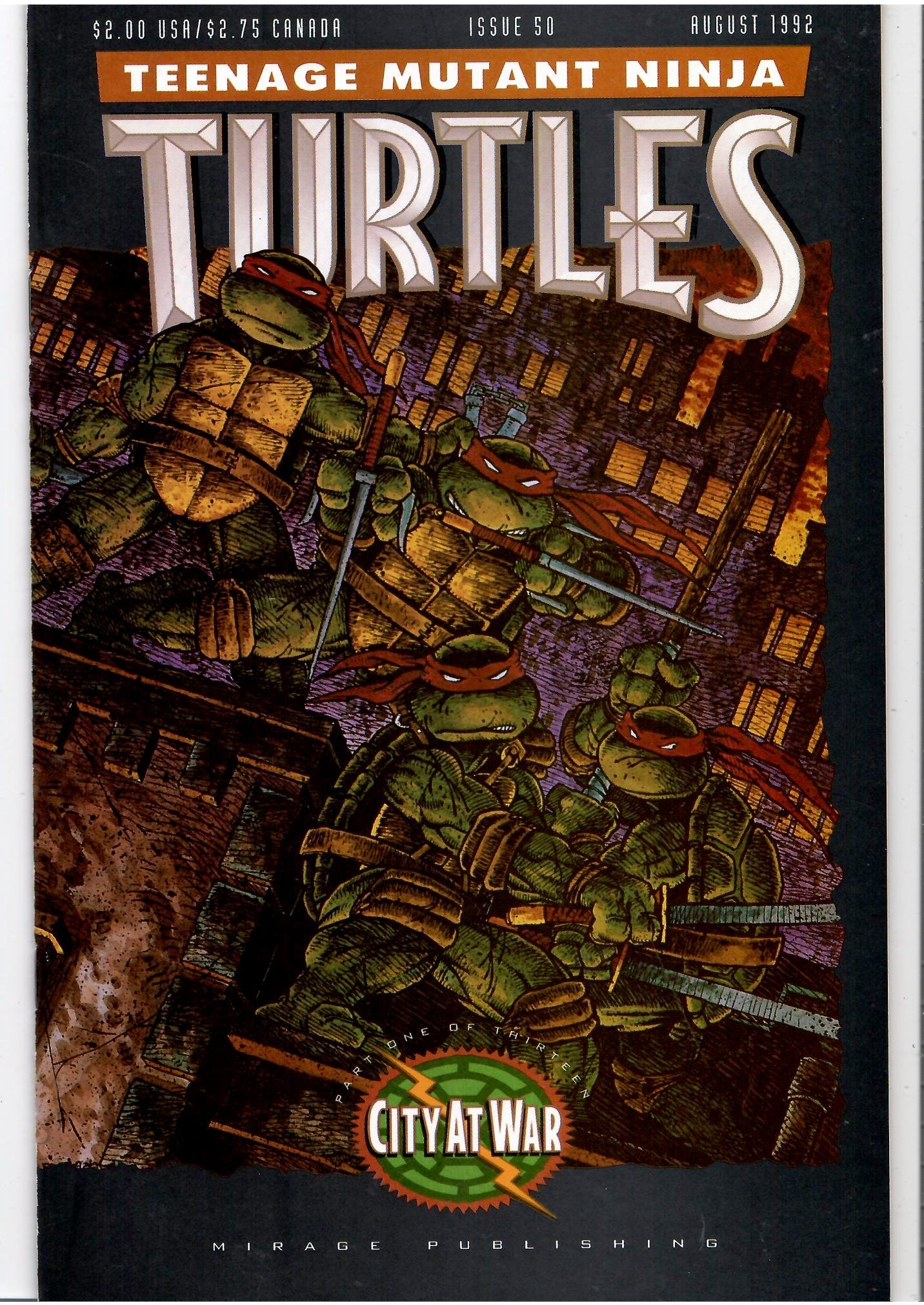 Teenage Mutant Ninja Turtles #50 (1992) Original serie Kevin Eastman/ Peter Laird very Fine
