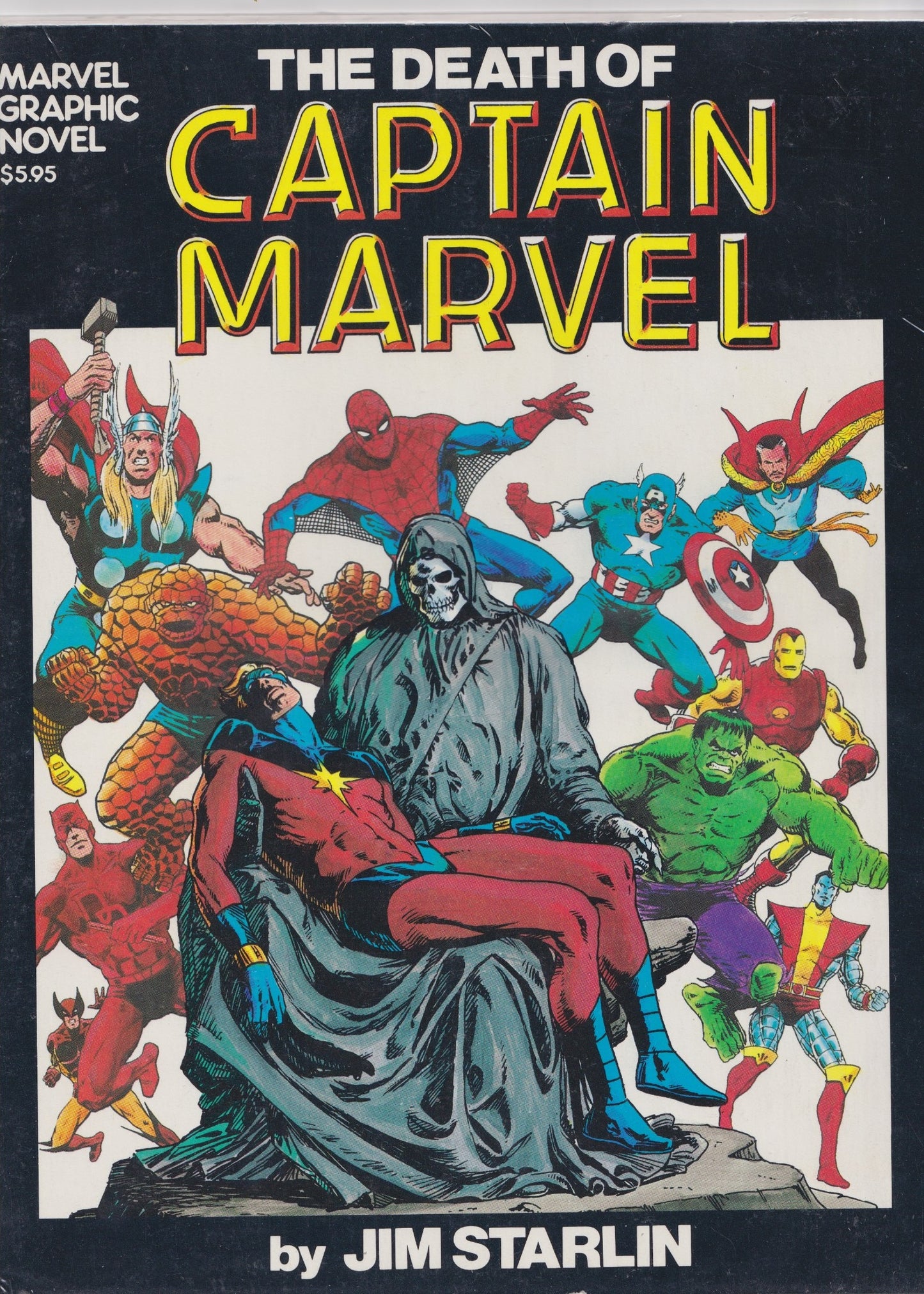 The Death of Captain Marvel Graphic Novel Starlin  2° print very Fine