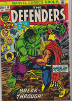 The Defenders #10 (1973) Key issue Avengers /Defenders crossover Very Fine