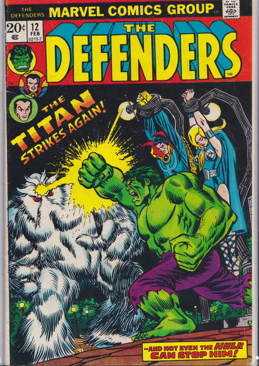 The Defenders #12 (1974) Fine-