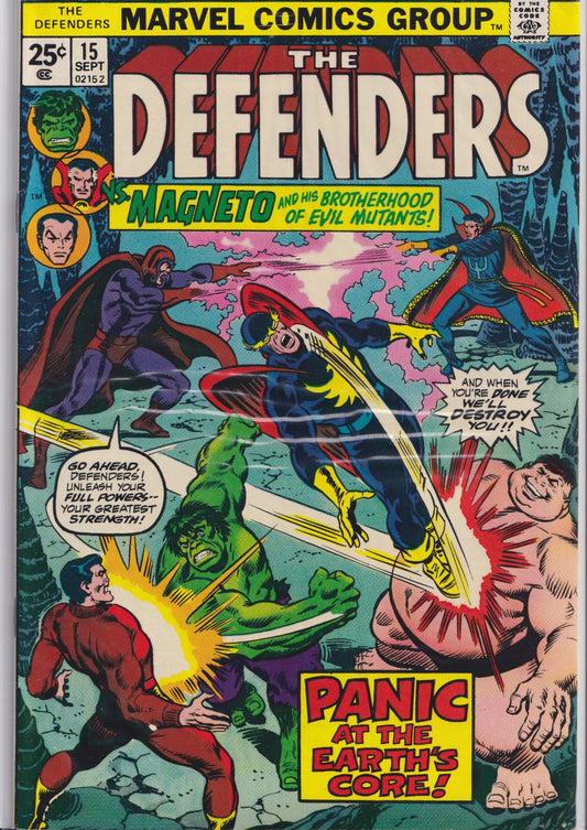 The Defenders #15 (1974) Magneto Very fine