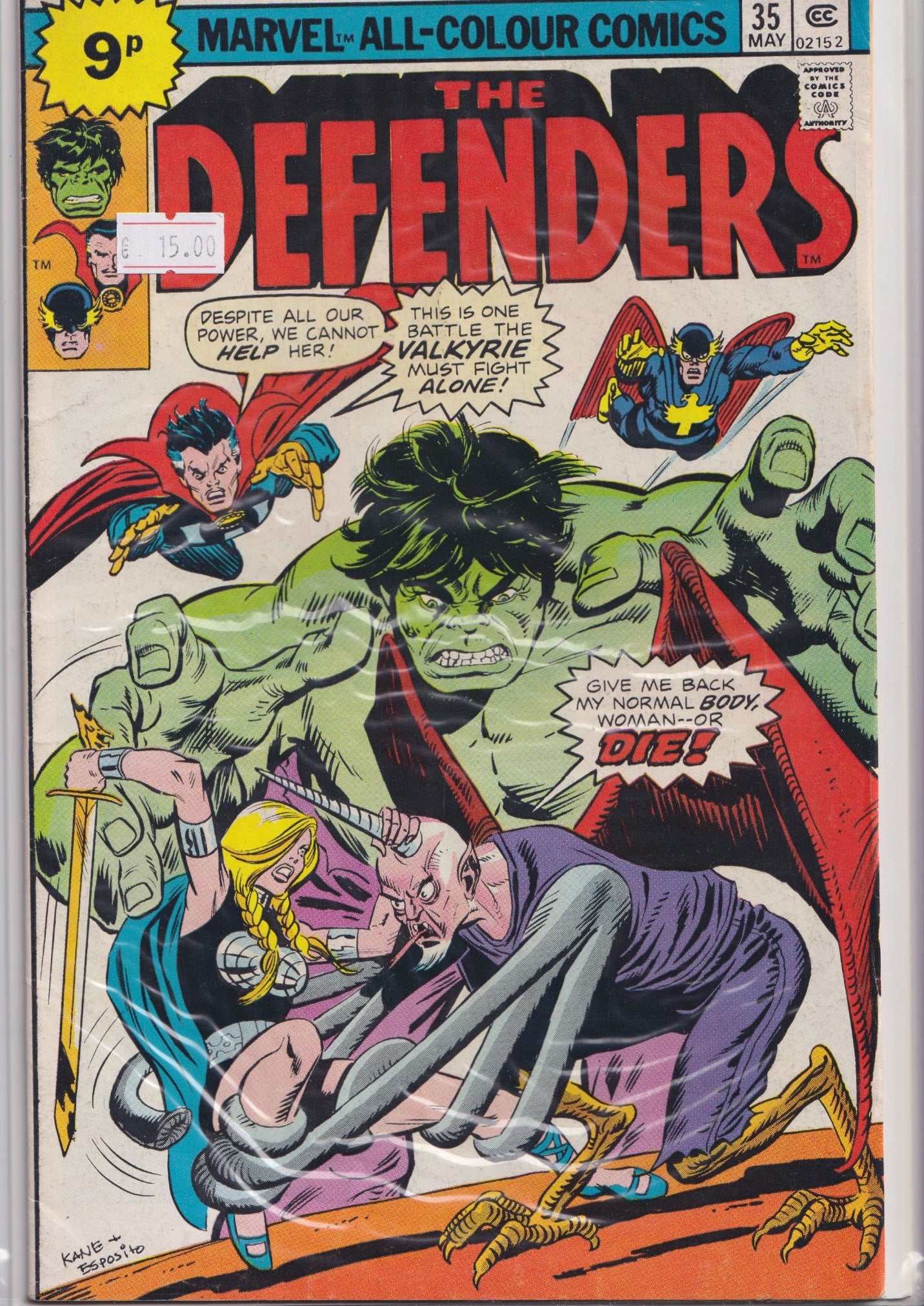 The Defenders #35 (1976)  Red Guardian Fine