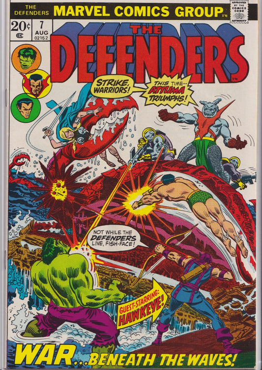 The Defenders #7 (1972) Very Fine