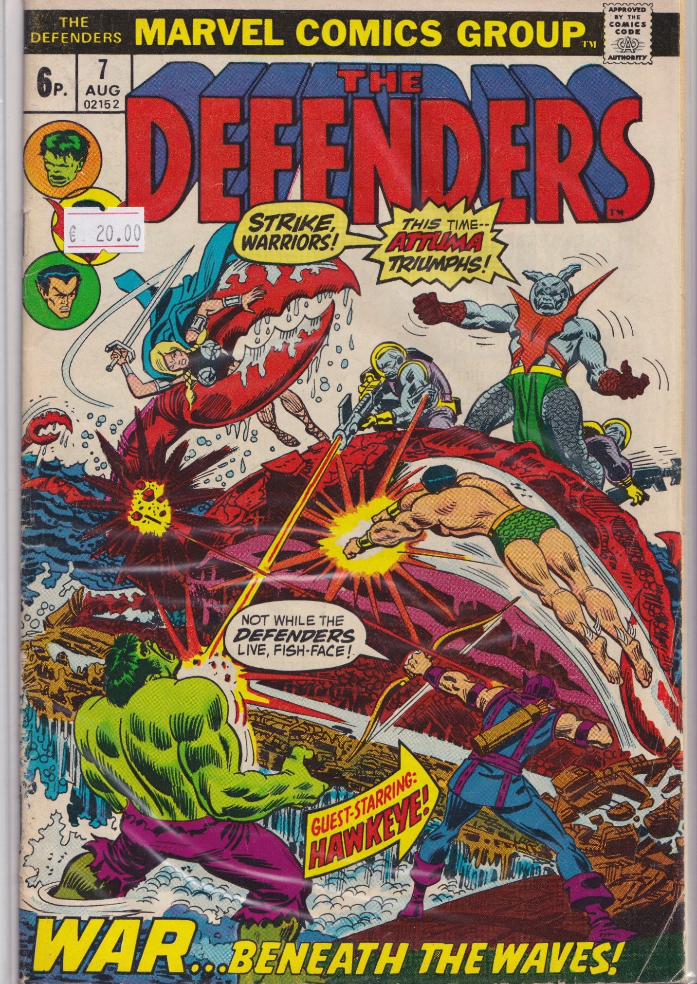 The Defenders #7 (1973) Fine-