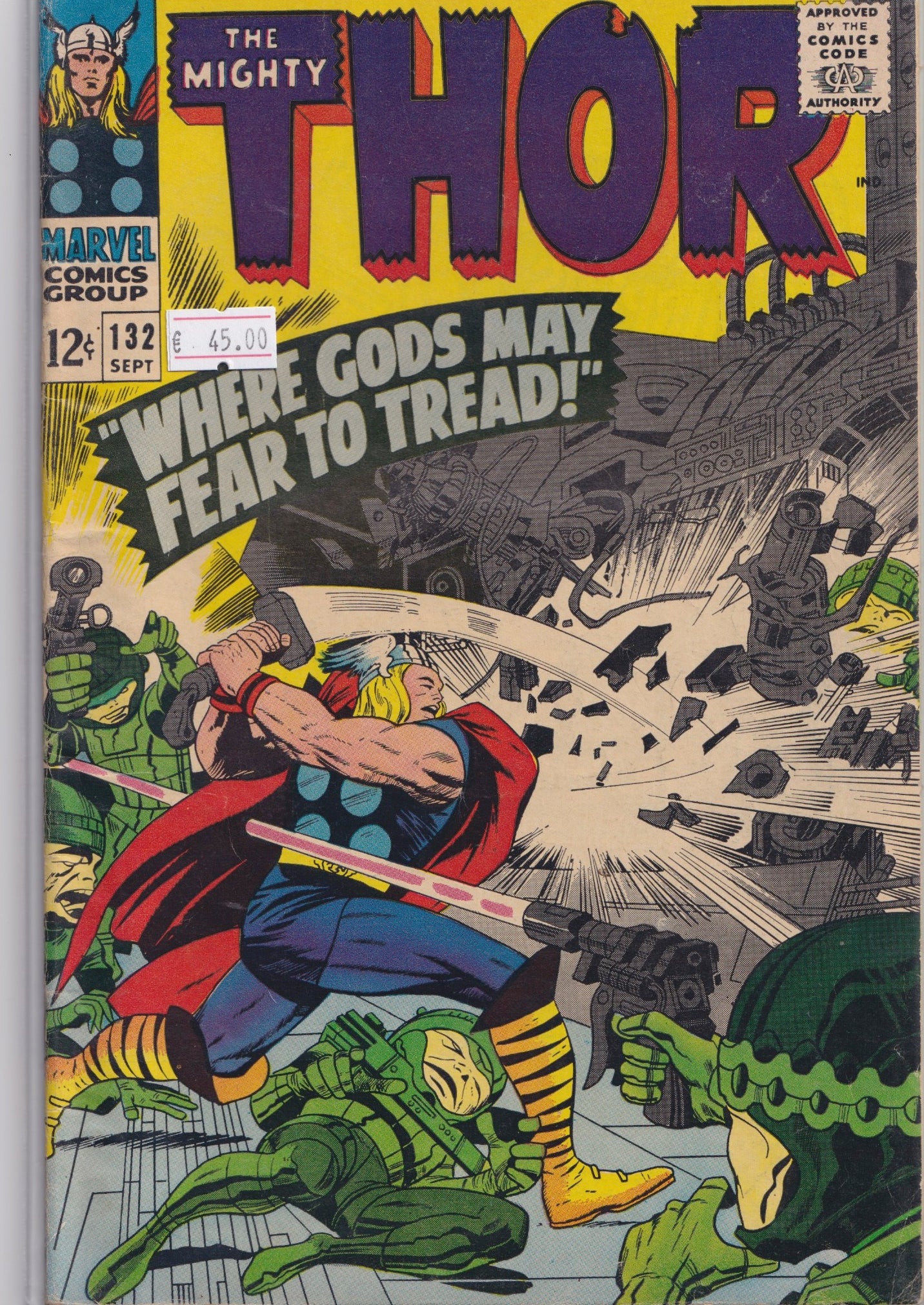 Thor #132 (1966) Kirby magic Fine+
