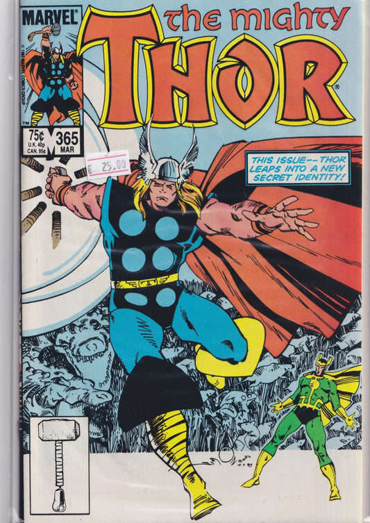 Thor #365 (1986) Thor Frog Very Fine