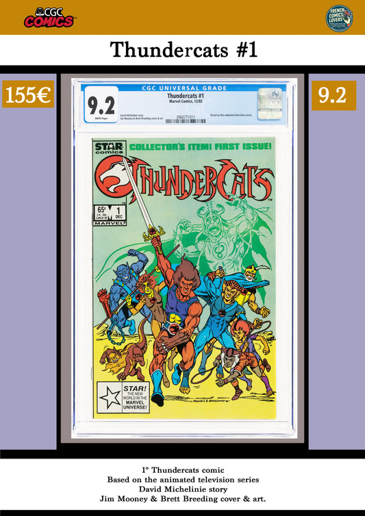 Thundercats #1 (1985) Marvel ongoing CGC 9.2