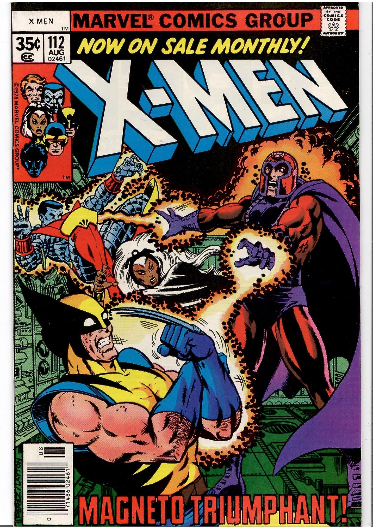 Uncanny X-Men #112 (1978) Byrne art Magneto Fine +/very Fine