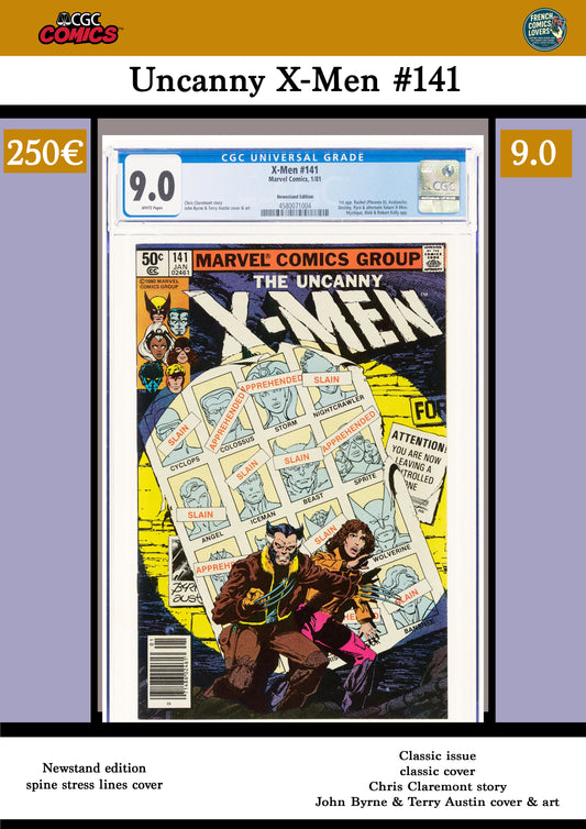 Uncanny X-Men #141 (1981) Classic cover, classic story CGC 9.0 Newstand
