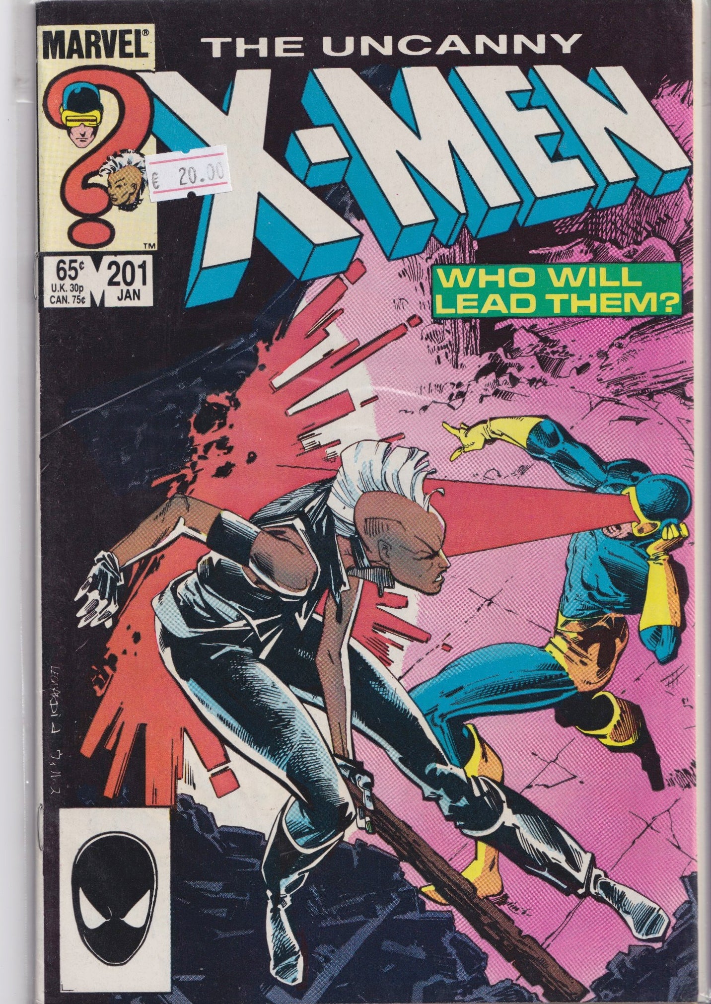 Uncanny X-Men #201 (1986) Storm vs Cyclops Very Fine