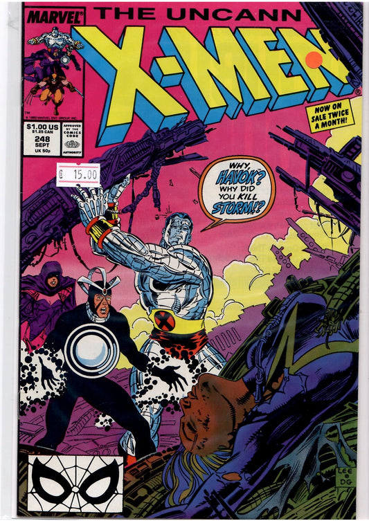 Uncanny X-Men #248 (1989) 1° Jim Lee X-Men VF