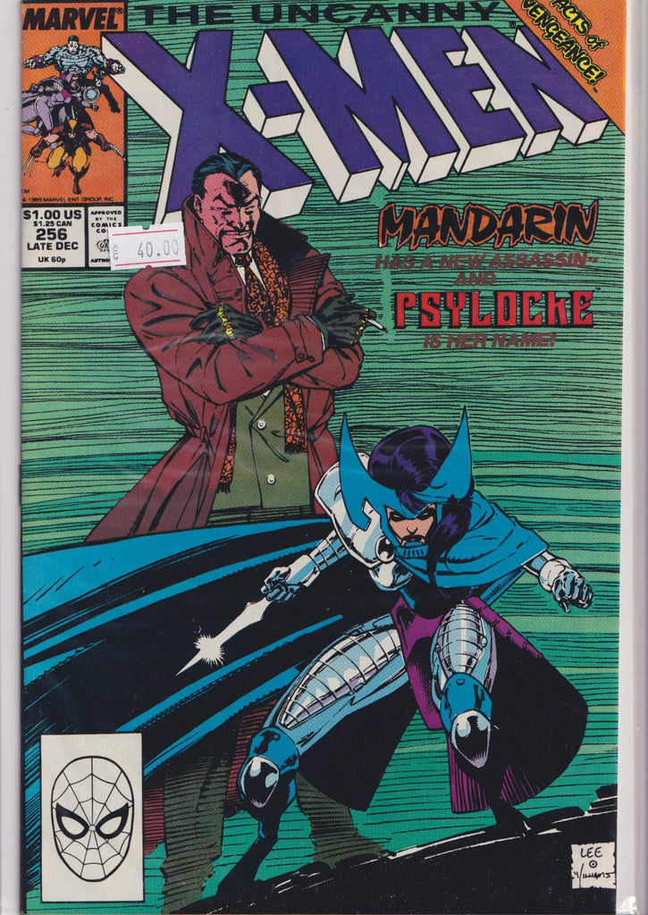 Uncanny X-Men #256 (1989) Intro Psylocke Jim Lee Art Very Fine