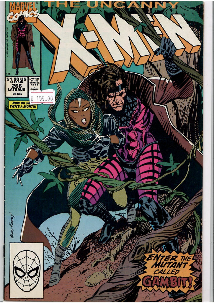 Uncanny X-Men #266 (1990) Key Intro Gambit! Fine+