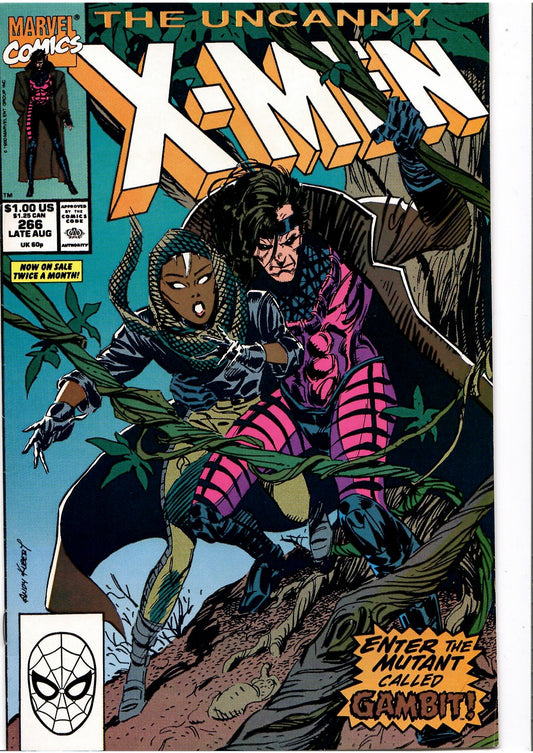 Uncanny X-Men #266 (1990) Key Intro Gambit! Very Fine