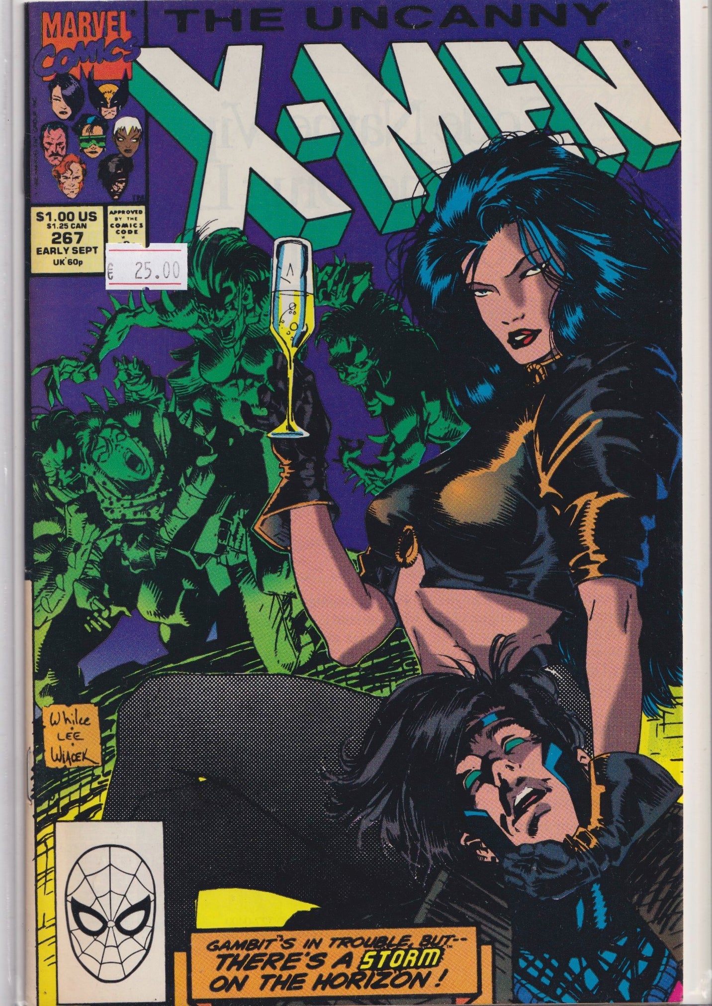 Uncanny X- Men #267 (1990)  Gambit Jim Lee art Very Fine