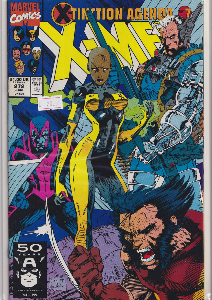 Uncanny X- Men #272 (1991) Jim Lee art Very Fine