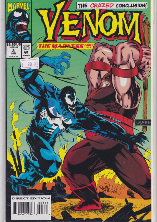Venom the Madness  #3  (1993) VF