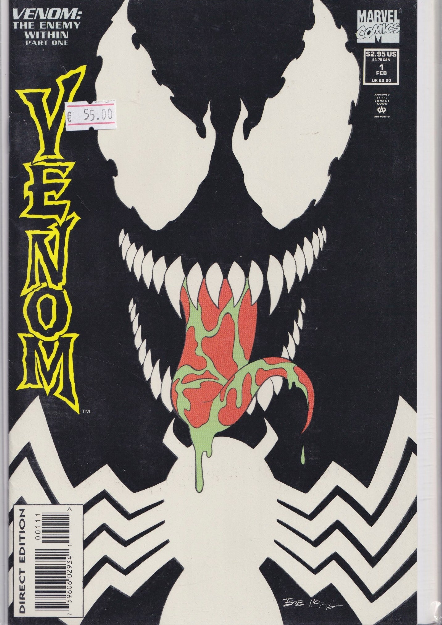 Venom the enemy within #1 (1994) Glow in the dark cover VF