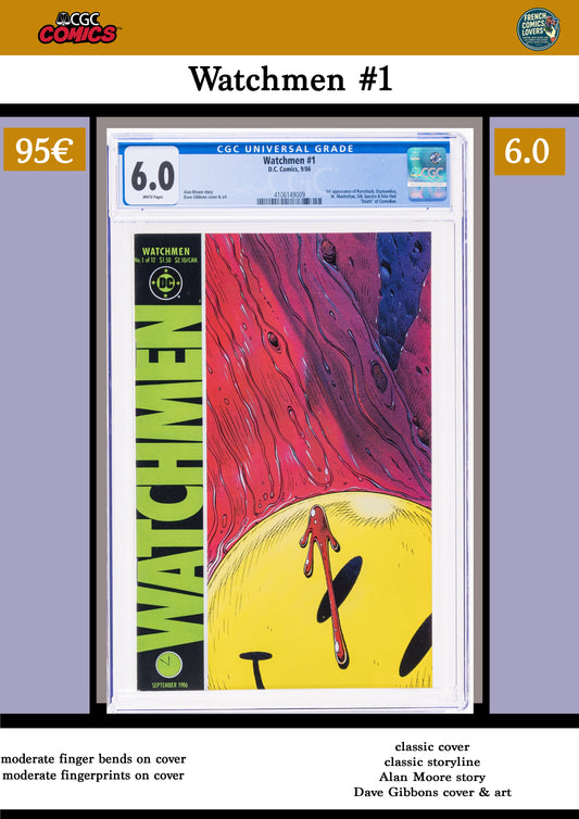 Watchmen #1 (1986) Classic story Classic cover CGC 6.0